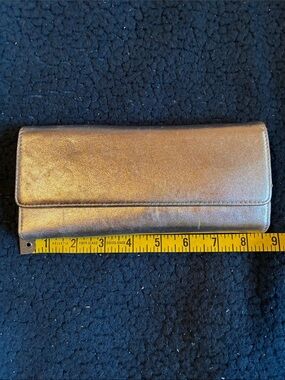 NWOT Hobo Metallic Gold Women's Long Wallet Clutch